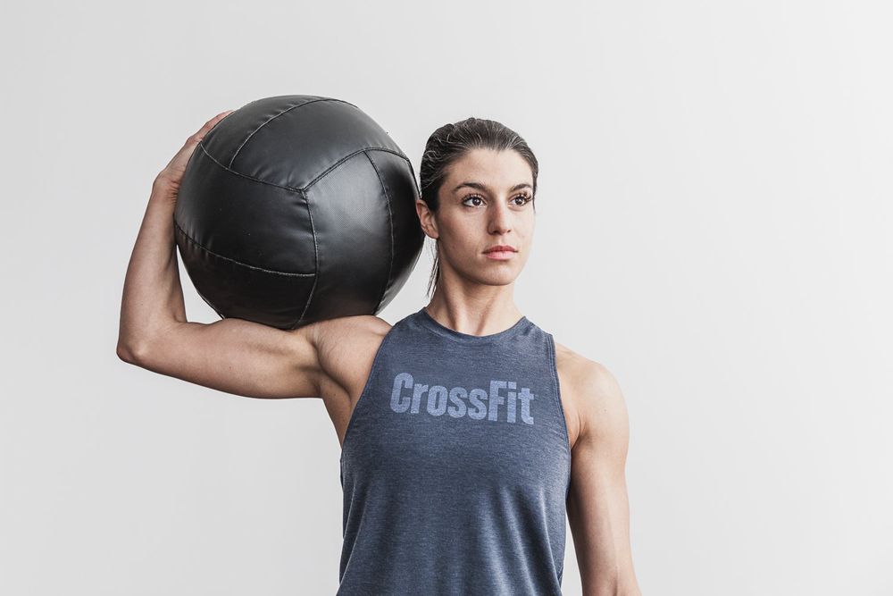 Débardeurs NOBULL Femme Bleu Marine - NOBULL Crossfit® High-Neck,France (5649-CYDIJ)